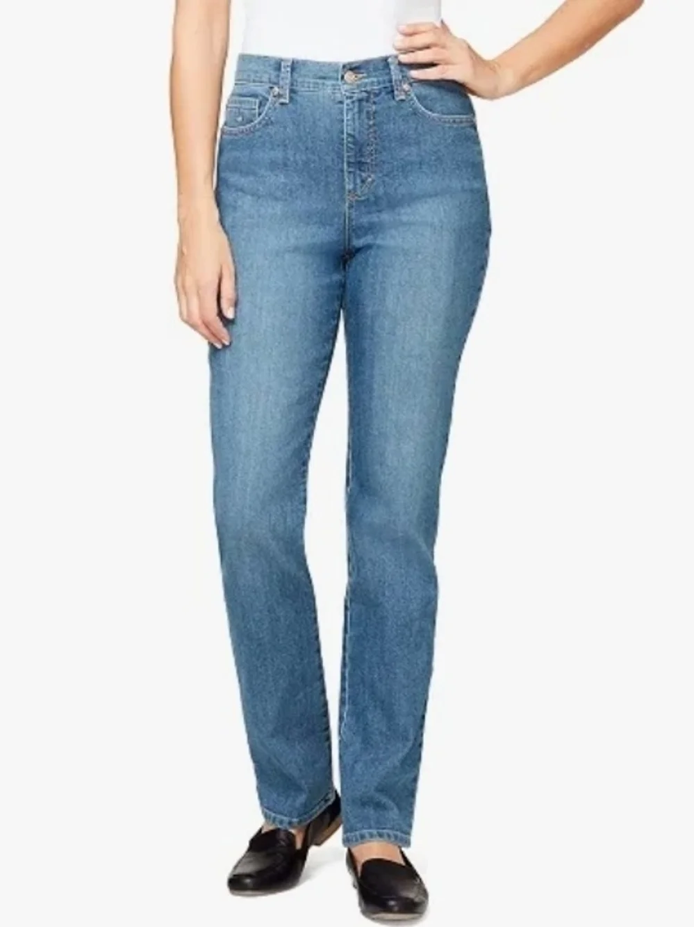 Gloria Vanderbilt Amanda High-Rise Blue Straight Leg Jeans Size 12